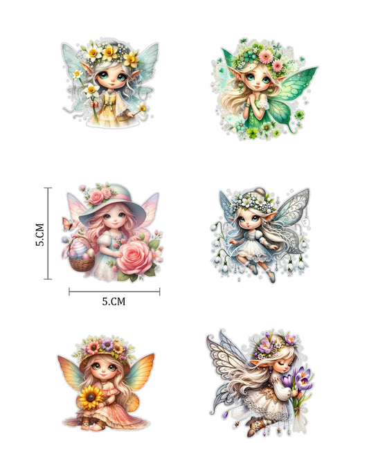Fairy Fussy Cuts Journal Stickers | Set of 96 Pre-Cut Stickers (5 cm)